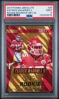 2017 PANINI ABSOLUTE PATRICK MAHOMES II ROOKIE ROUNDUP CARD PSA 9