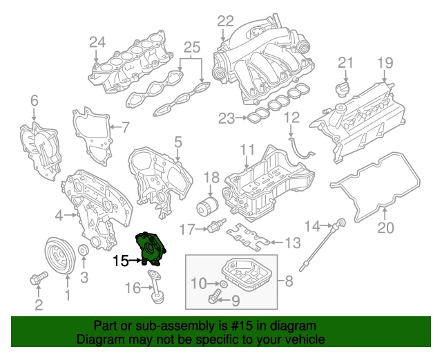 Genuine Nissan Oil Pump 15010-9HP0A - Image 4 of 4