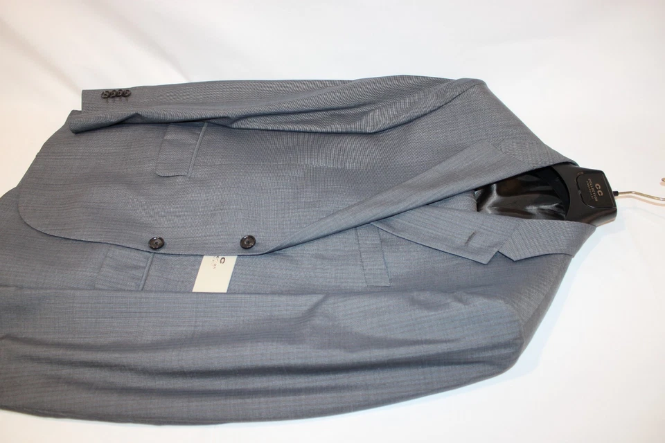 Traje de hombre Corneliani Collection gris a rayas lana virgen y seda talla 42R EU 52 Foto 4 de 4