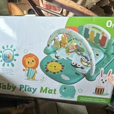 Infant Activity Gym Playmat w/ Toy Bar, Hanging Toys  Carry Case, Multicolor
