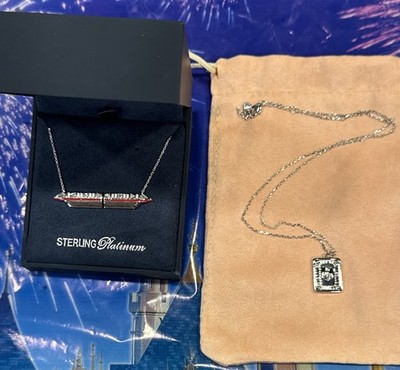 2026 Disney World Parks Crislu Sterling Monorail Necklace & Ltd Mickey Necklace