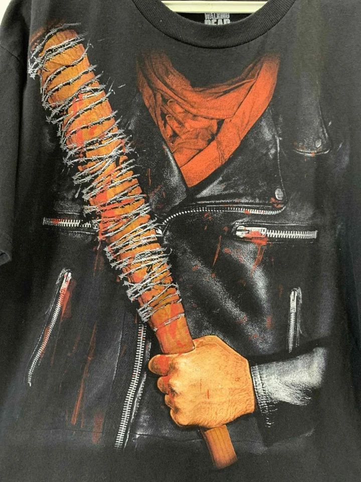 Camiseta gráfica The Walking Dead Negan Lucille Bat negra para hombre talla L #88 Foto 4 de 4