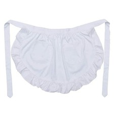 Women's Waist Apron with Two Pockets Half Apron Waitress Servant Cosplay Cost...