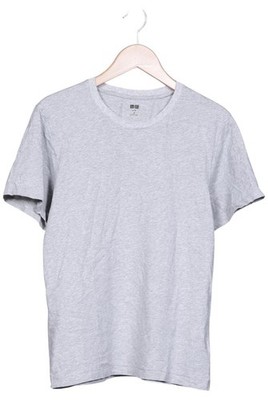 uniqlo T-Shirt Herren Oberteil Shirt Sportshirt Gr. M Baumwolle Grau #xy2hm89