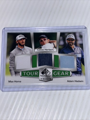 2024 SP Game Used Tour Gear Trios Max Homa Lucas Herbert Adam Hadwin s3e