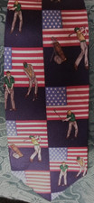 VNT Silk Flags~Golf Ralph Lauren Neck Tie ~ Made in USA Patriotic Chaps