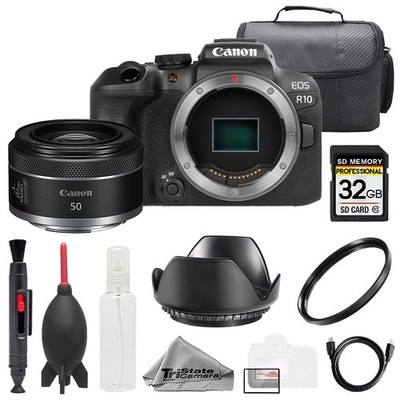 Canon EOS R10 + RF 50mm f/1.8 STM Lens +32GB+ UV Filter- Basic Kit