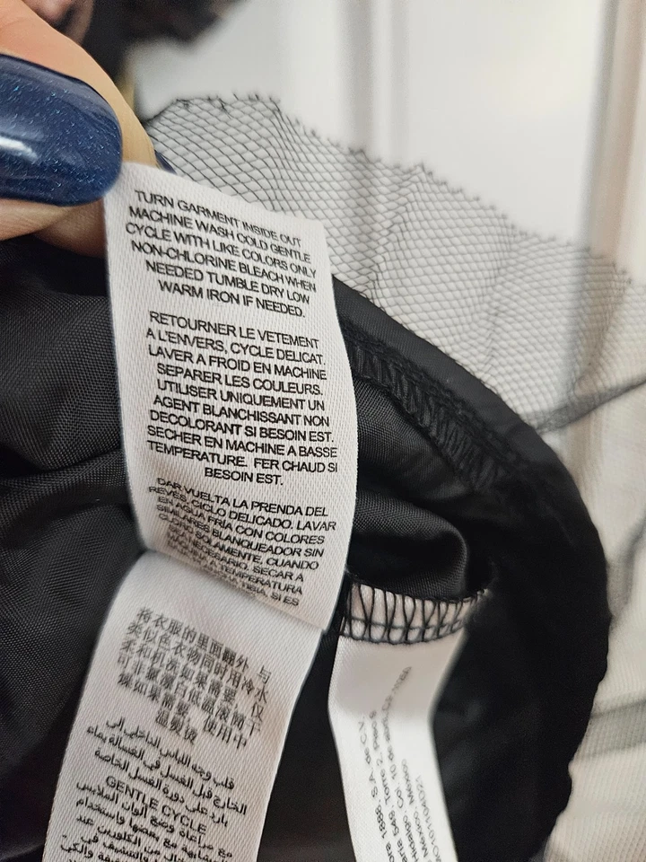 Girl's Peek Foral Vine 泡泡袖编织连衣裙,黑色 10 码,适合度假 — 第 4/4 张图片