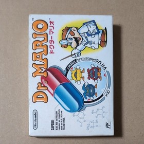 There is a box theory Dr. Mario Nintendo FC Famicom Retro game Manual with