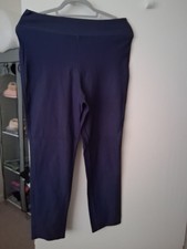 A PAIR OF INDIGO TROUSERS SIZE LARGE 14 BY KIM AND CO FROM QVC UK IMMACULATE.