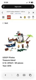 BRAND NEW! LEGO PIRATES 70411 - TREASURE ISLAND -SEALED -RETIRED