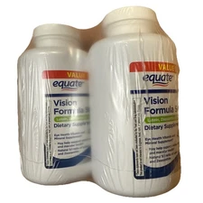 Equate Vision Formula 50+ (300 Soft Gels) omega 3 Exp 2/2026 - 2 Pack 600 Total