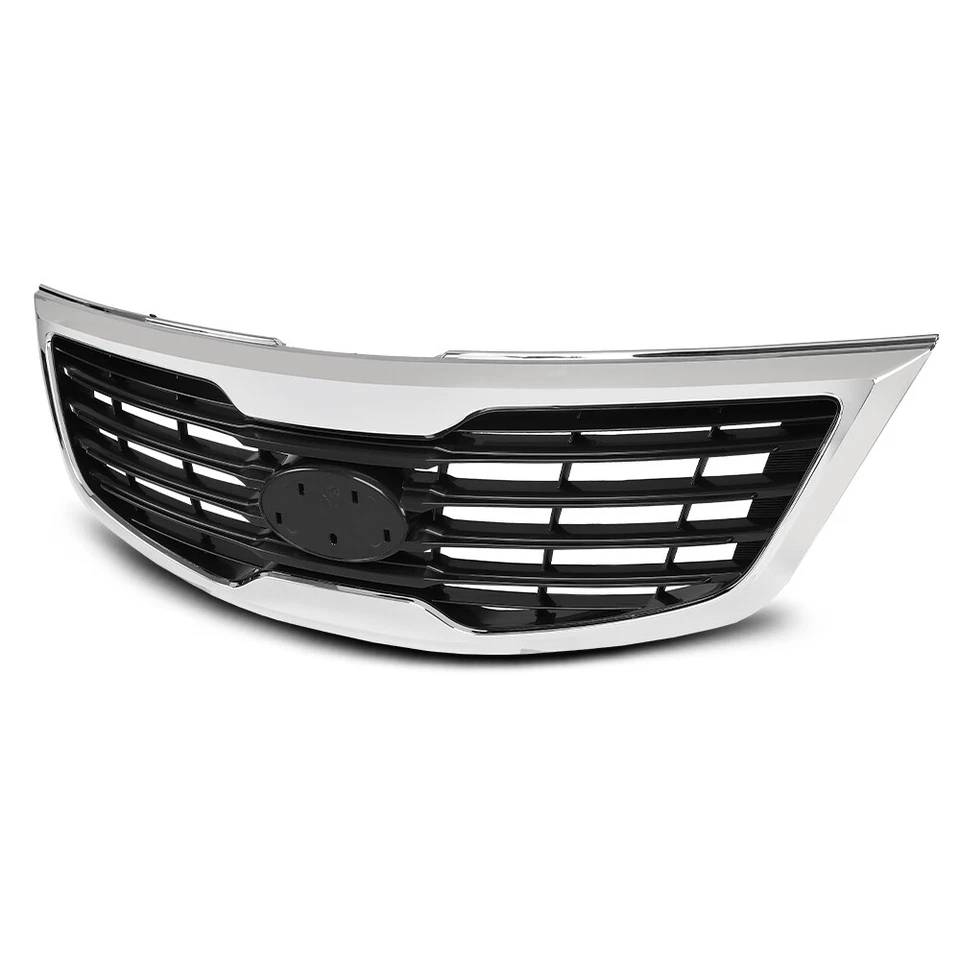 Fit For 2011-2012 Kia Sportage Front Bumper Upper Grille Black Chrome KI1200147 Foto 2 de 4