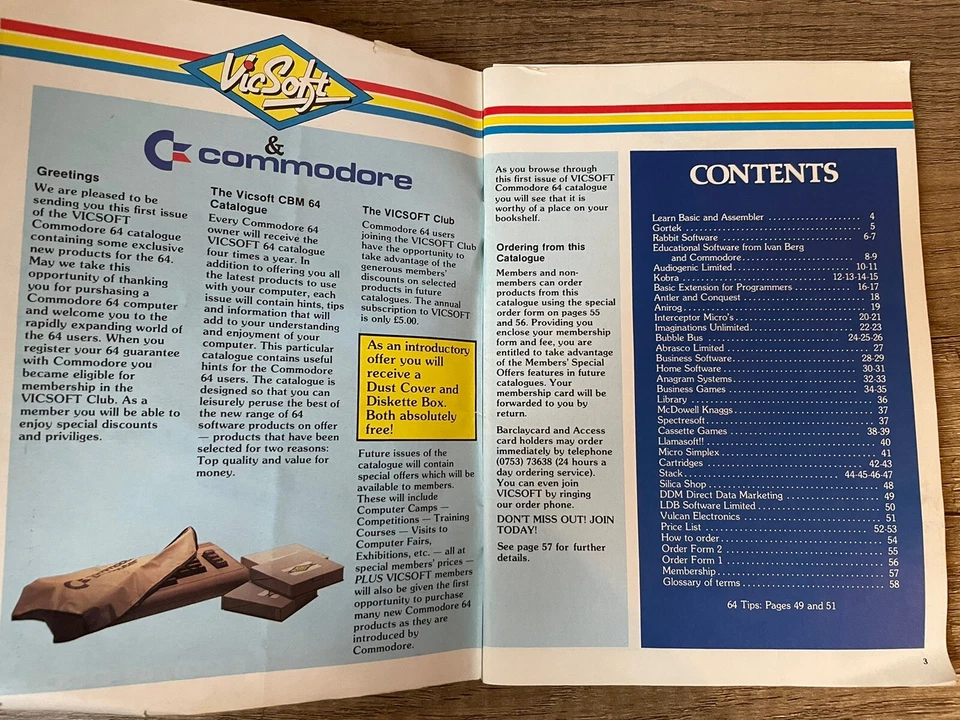 RARE PROMOTIONAL FLYER INSERT Vicsoft For The 64 Commodore 64 CBM64 CBM 64 - Image 3 of 4