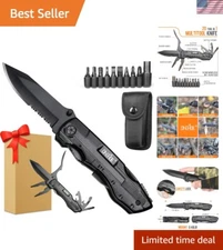 Ultimate Pocket Multitool Knife With Pliers & 9 Tools - Ideal Stocking Stuffer