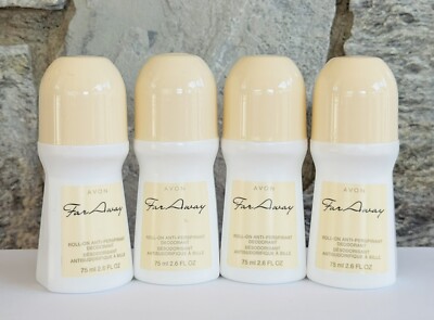 Avon Far Away Roll-On Anti-Perspirant Deodorant Bonus Size 2.6 Oz PACK OF 4
