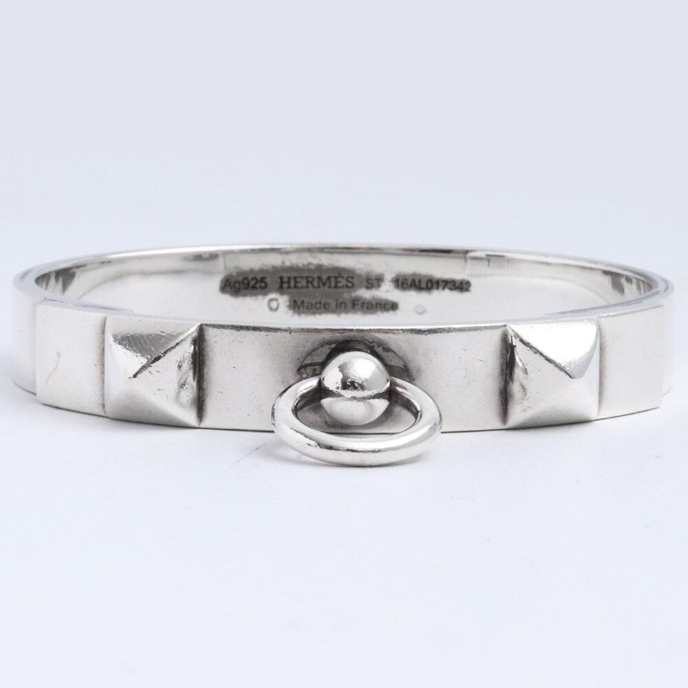 正規品 HERMES ID bracelet p ✖️ SV925 HERMES Collier de Chien PM Bracelet Silver 47g SV925 Bangle