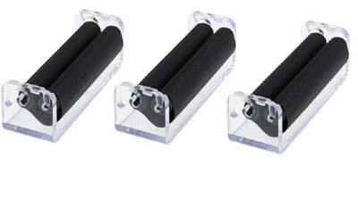 3 - Rollin' Jacks 70mm Cigarette Roller Rolling Machines, Clear Acrylic Plastic