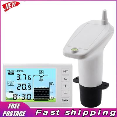 Ultrasonic Water Tank Liquid Level Meter with Temperature Sensor Time Display