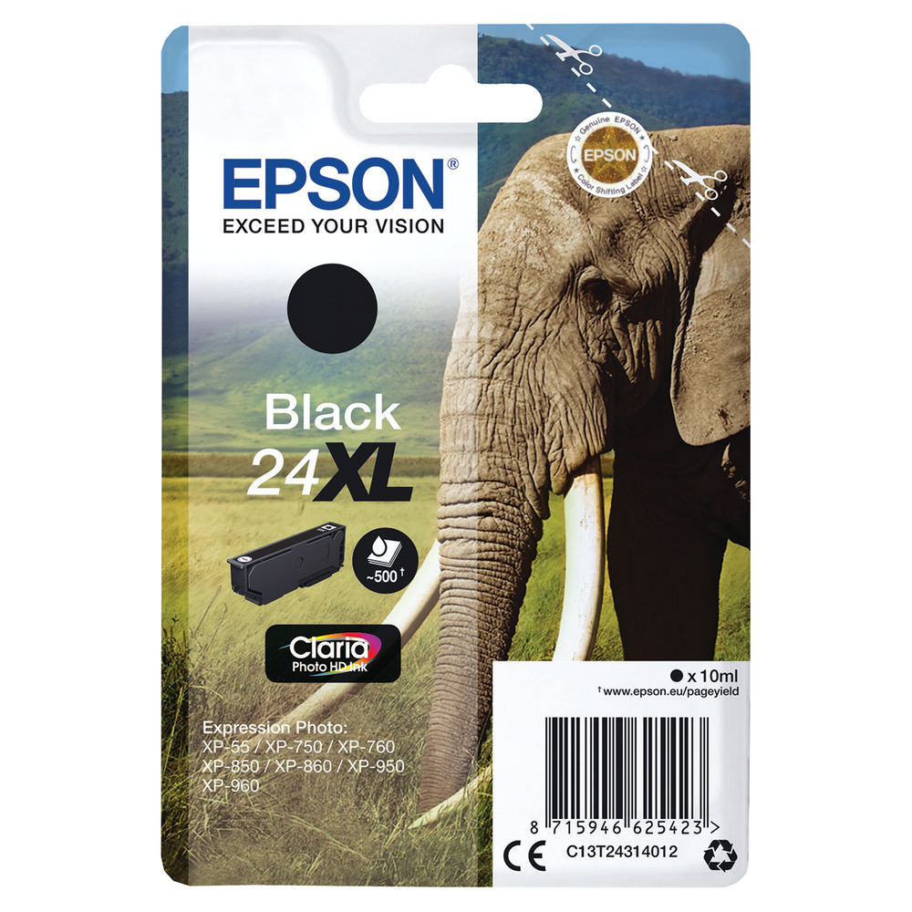 Epson 24XL Black 24 XL C13T24314012 Expression Original Genuine Ink Cartridge UK
