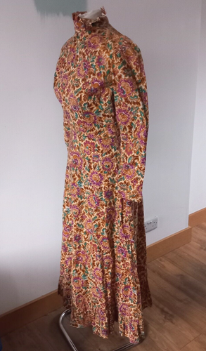 Vintage 1970s Edwardian Style Prairie Maxi dress Size 8 10 UK Handmade - Picture 7 of 9