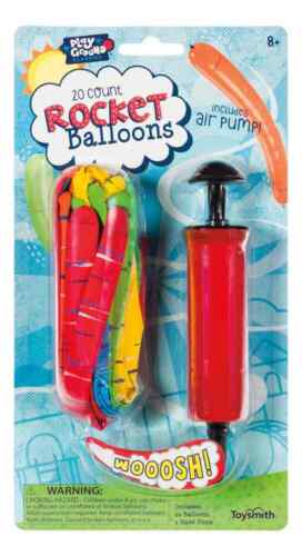 "20 Rocket Balloons" With Pump - Picture 1 of 2