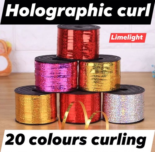 60 M Holographic Curling Balloon Ribbon Colour Balloons Weight Decoration Fancy - 第 1/41 張圖片