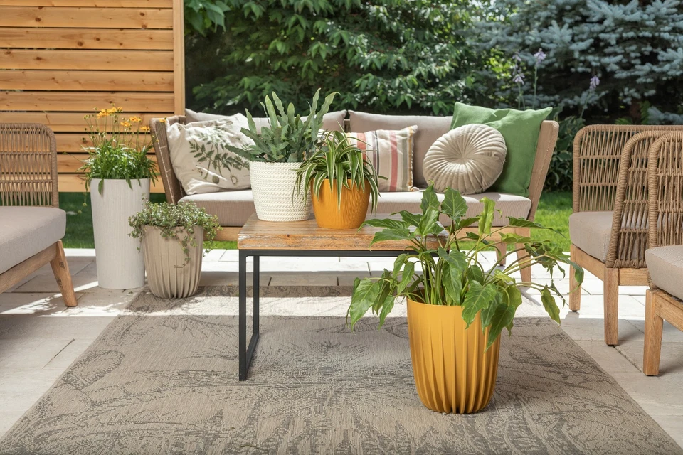 Blumentopf Rund Übertopf Pflanztopf sehr DEKORATIV Struktur 5 Farben 4 Größen - Bild 4 von 4