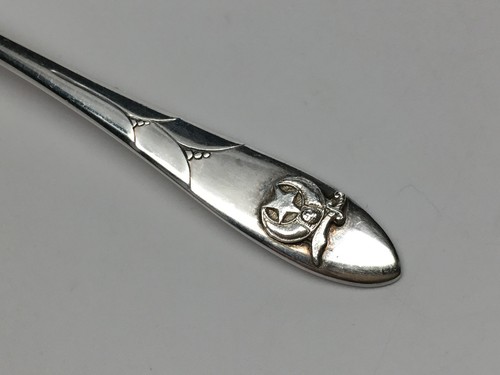 SHRINERS Masonic ONEIDA COMMUNITY "LADY HAMILTON" Silverplate Demitasse Spoon - Picture 3 of 3