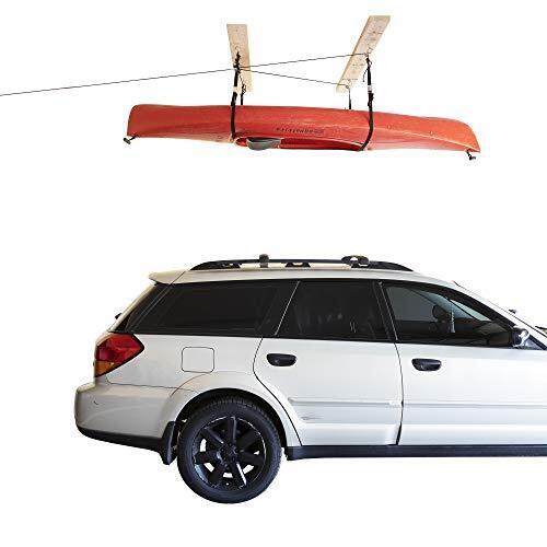 - Kayak Overhead Garage Storage Hoist Self 12 ft Ceiling 145 lb Max
