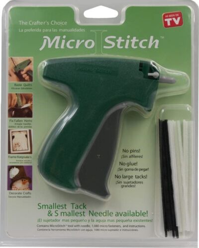 MicroStitch Tagging Gun Kit – Includes 1 Needle, 540 Black Fasteners & 540 White - Afbeelding 1 van 3