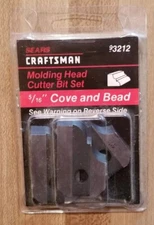 Craftsman 9-3212 ~ 5/16 Cove Bead ~ Molding Head Cutter Bit Set (3 cutters)