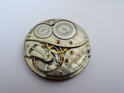 High grade Elgin g.m wheeler movement not  working 40mm balance good (Z250)