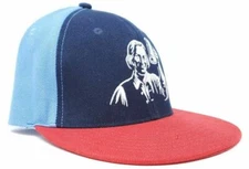 Official Samuel Sam Adams Red Blue Embroidered Logo Baseball Fitted Hat Cap M/L