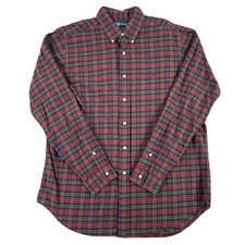 Ralph Lauren Mens Classic Fit Long Sleeve Plaid Button Down Shirt Size Large