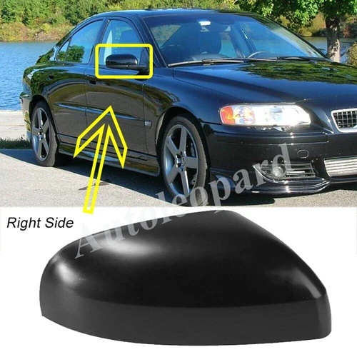Passenger Right Side Wing Door Rearview Mirror Cover For 04-06 Volvo S60 S80 V70