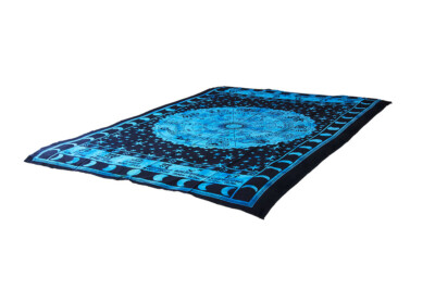 AamiraA Blue Sun Sign Mandala Tapestry Bohemian Wall Hanging Throw Dorm