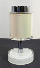 Vintage Lighter Postmodern White Lucite Scripto Chrome Mid Century Modern MCM 