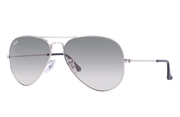ray ban grey silver mirror