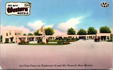 Postcard Roswell La Cima Court Best Western Motel New Mexico D139