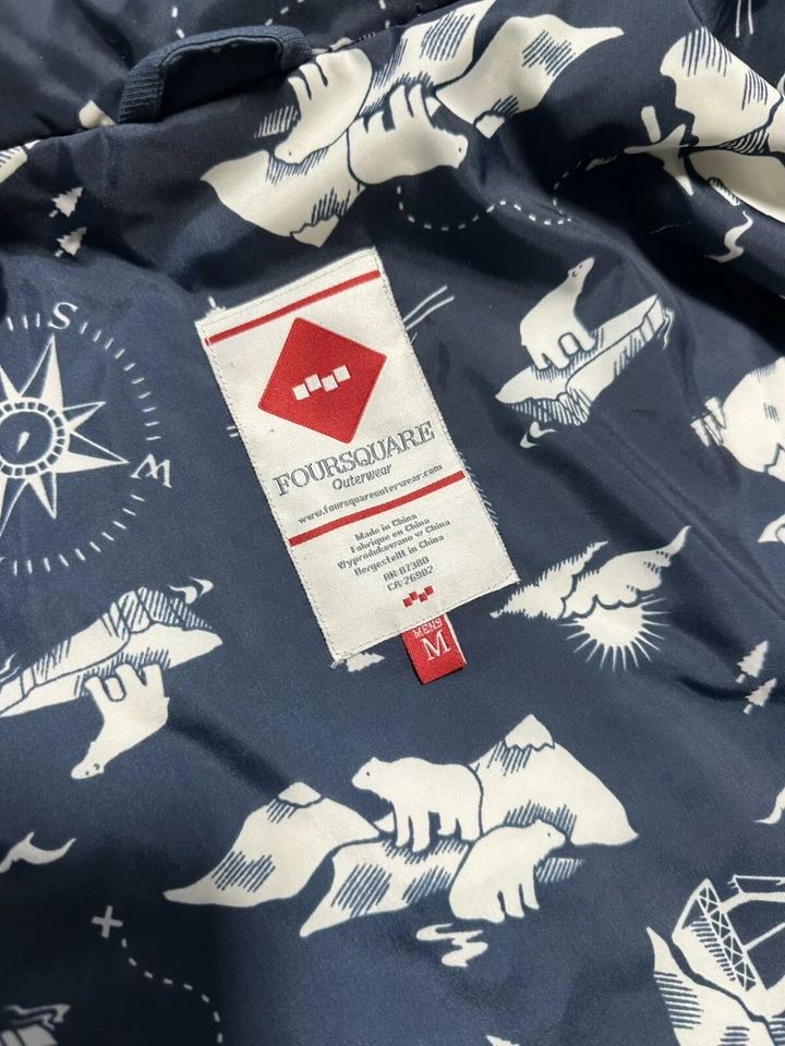 Chaqueta de snowboard FOURSQUARE para hombre talla mediana azul ropa exterior chaqueta azul marino Foto 3 de 4