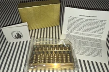 NIB VTG SMITHSONIAN INSTITUTION SOLID BRASS CHINESE ABACUS 3.5" PAPERWEIGHT