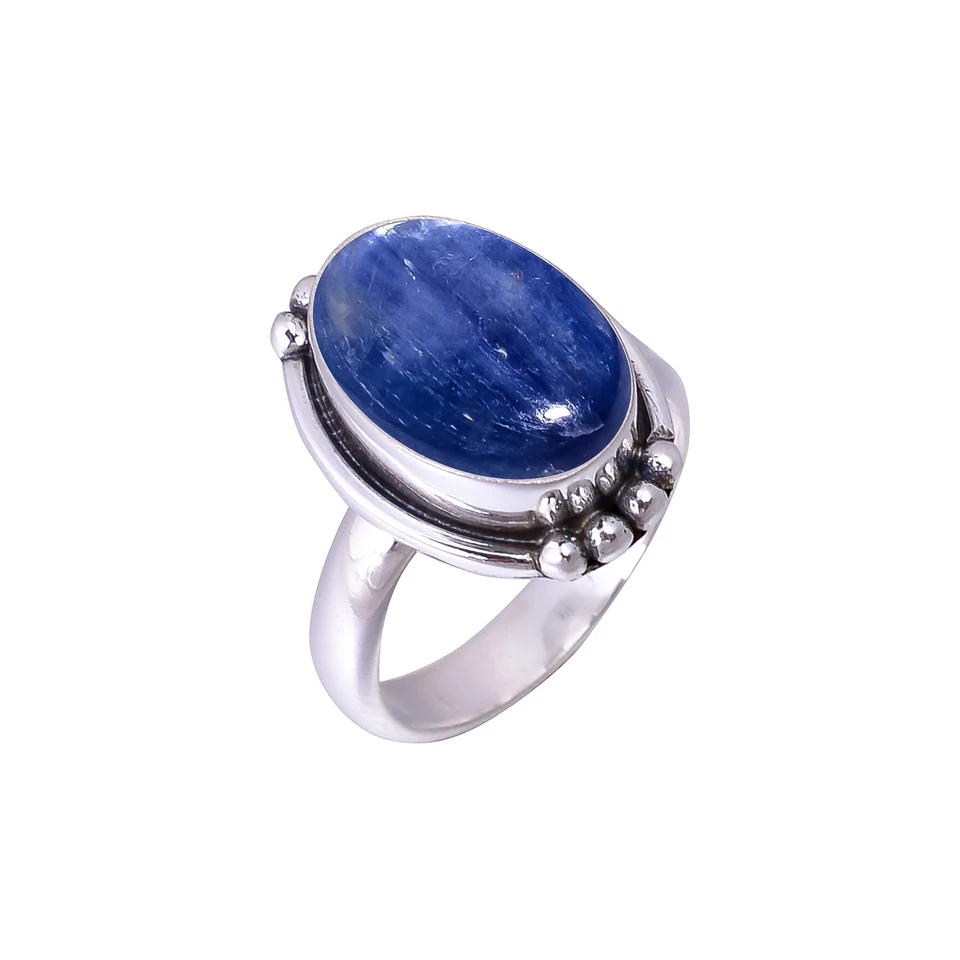 Kyanite Gemstone 925 Sterling Silver Jewelry Ring All Size, Adjustable Ring - Image 3 of 4