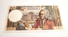 10 dix Francs France French Voltaire 1973? Note Currency bill