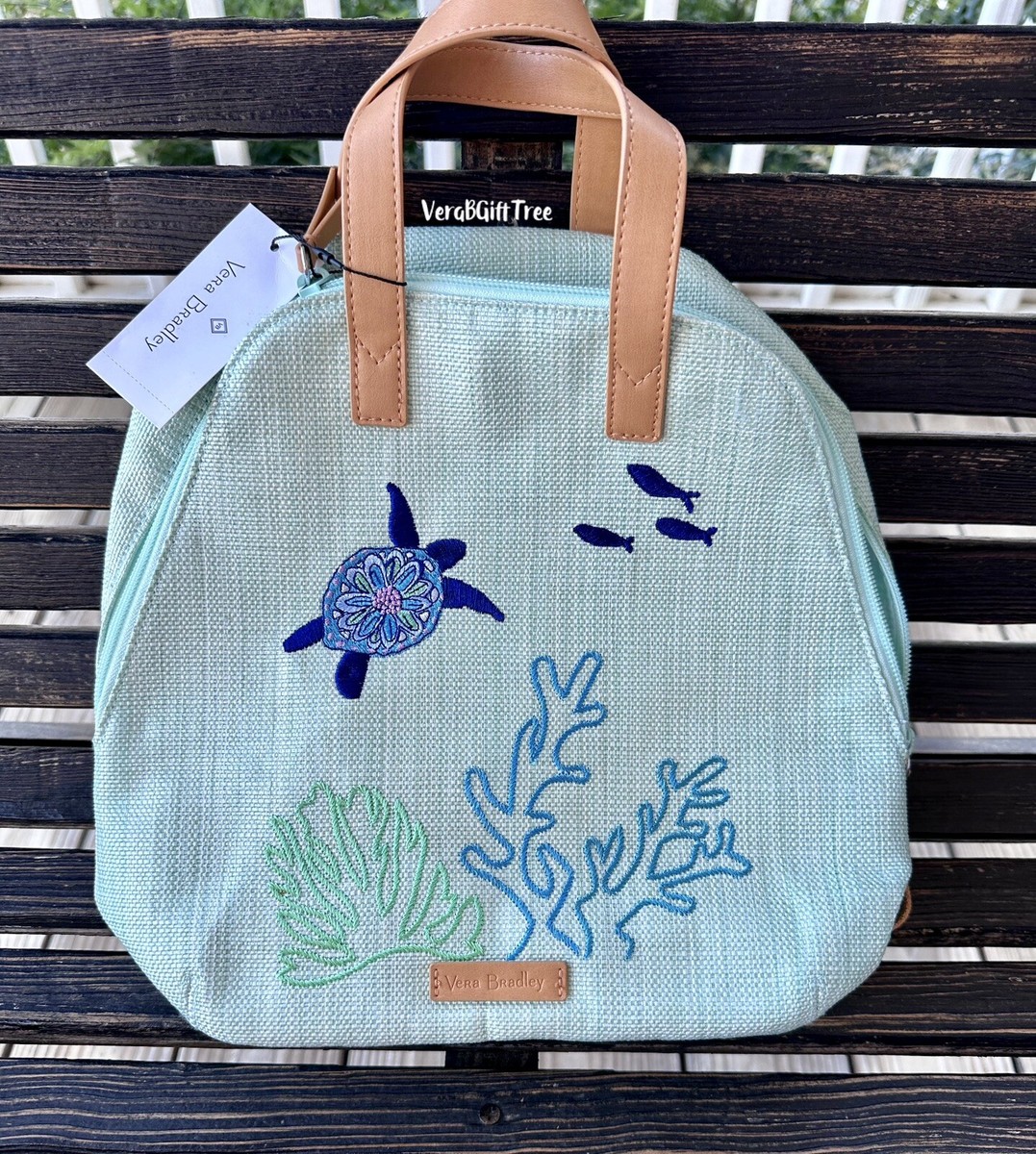 Vera Bradley Straw Mini Totepack TURTLE DREAM Backpack Tote  display picture 3