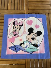 Disney Mickey Minnie Mouse Scarf Handkerchief Bandanna J A Woronowicz Vtg 80s