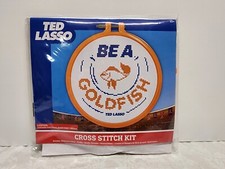 Ted Lasso Be A Goldfish Stamped Cross Stitch Picture Kit