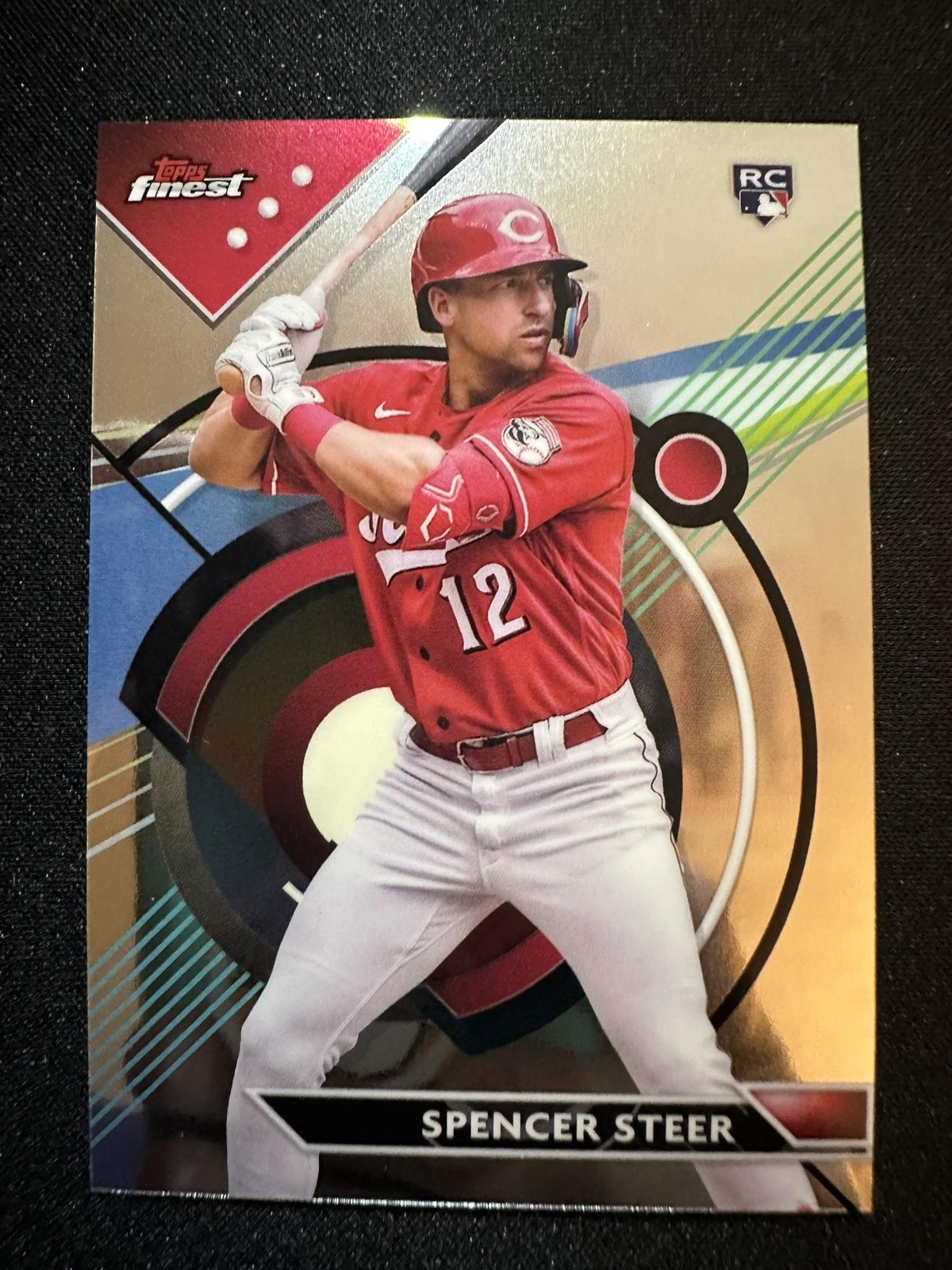 2023 Topps Finest #95 Spencer Steer RC Rookie Card Reds