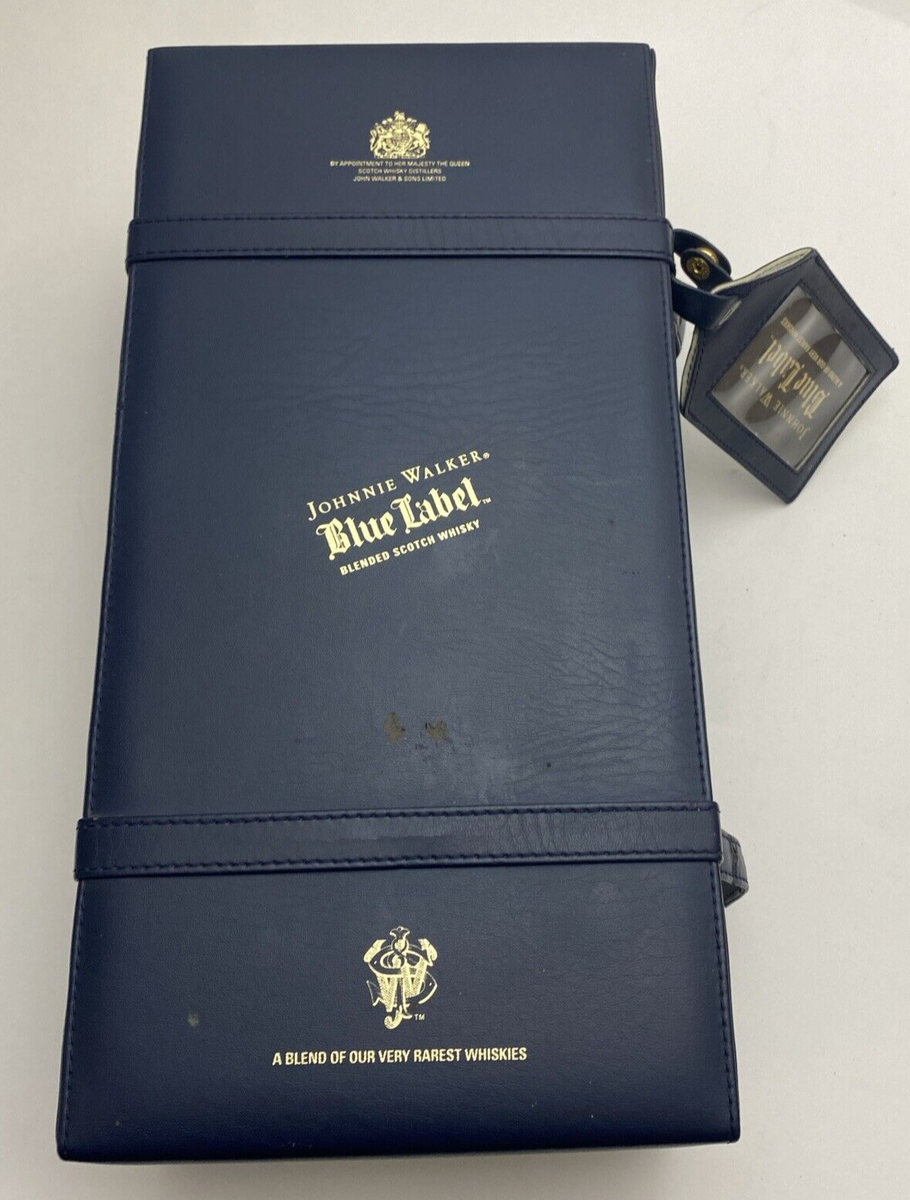 Johnnie Walker Blue Label Box & Empty Bottle Only Leather Johnnie Walker Blue Label Box & Empty Bottle Only Leather