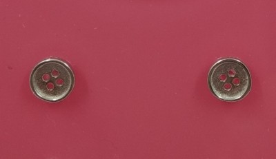 LUXENTER High Jewelry In Sterling Silver. Girl Button Earrings.